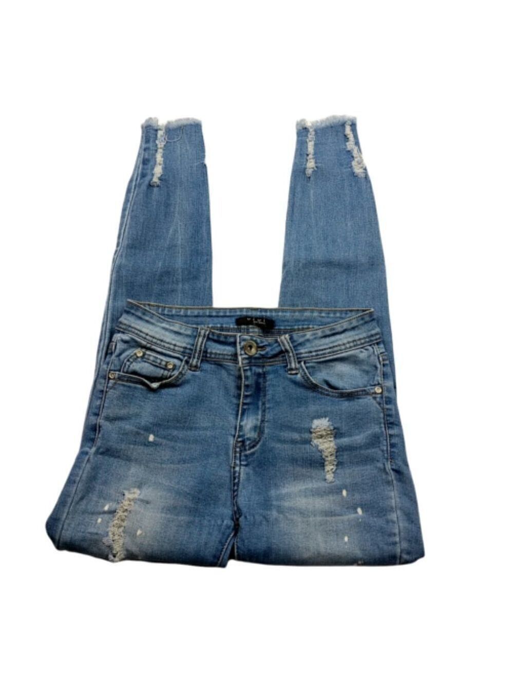 Vivid Women's Skinny Jeans Small Medium Wash Distressed